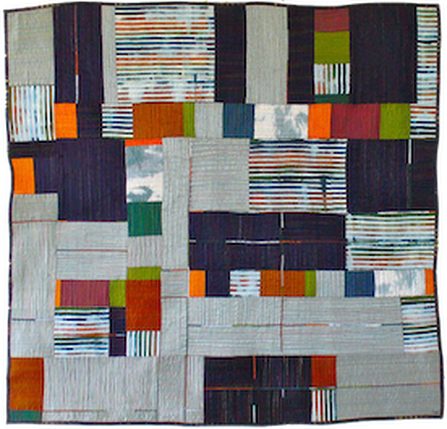 Balancing Act, a series of abstract patchwork art quilts designed and made by Dena Dale Crain