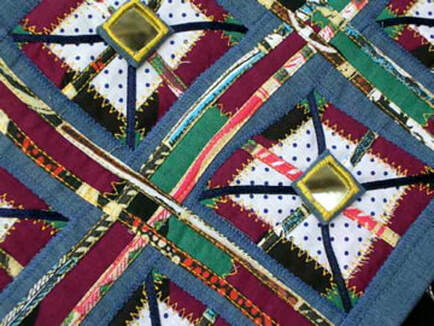 Conversation Piece, a Structured Fabrics quilt (detail)